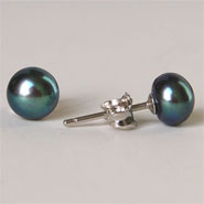 6-7 MM PEARL STUD (DARK BROWN)
