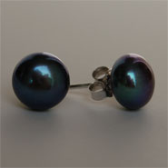 7.5 MM PEARL STUD (BLACK)