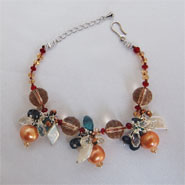 Gold pearl, baroque and crystals