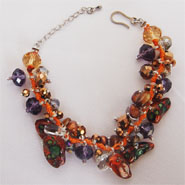Golden brown pearls and crystals (CLEARANCE)
