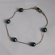 tin cup bracelet (black)