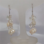 pearl and crystal earring