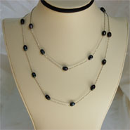 Tin Cup Necklace (Black, 36")