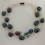 Magnetic bracelet  (peacock blue)