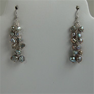 Belt necklace earring (gray)