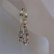 8 mm pearl double snake bracelet (M)