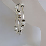 8 mm pearl double snake bracelet (W)