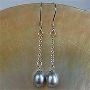 SINGLE DROP (SILVER GREY, LONG)