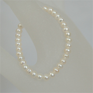 4 MM, ELASTIC BRACELET, WHITE