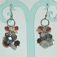 KESHI PEARLS WITH RED STONES