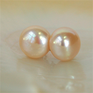 11-12 mm PEARL STUD (peach)
