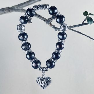 bracelet with Heart deco (brown)