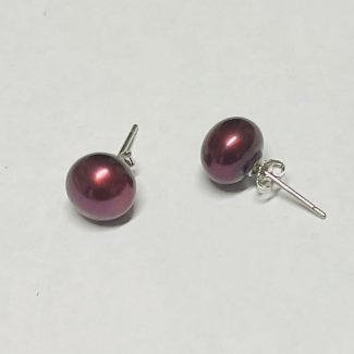 9 mm PEARL STUD (cranberry)