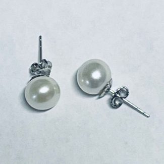 AAA, 7.5-8 mm PEARL STUD (white)