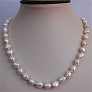 9 mm, 17", baroque pearl, white