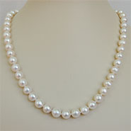 7 mm 18" pearl necklace w/sterling silver clasp