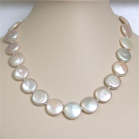 14-15 mm, 17", coin pearl, white
