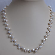 Pearl Necklace with Sterling Silver Clasp